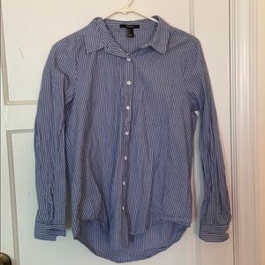 Striped long sleep button down